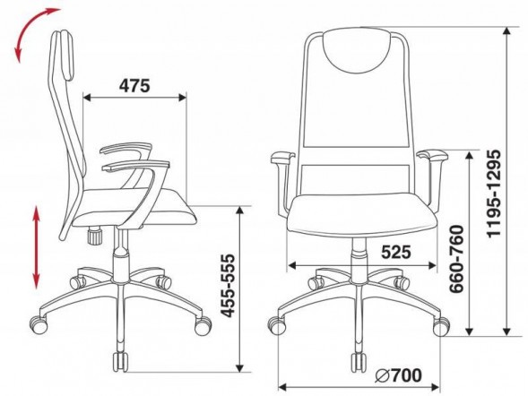 Кресло руководителя Бюрократ KB-8