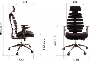 Кресло Everprof Ergo Black Кожа