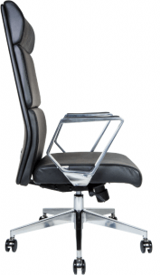 Кресло руководителя ЛОНДОН ЛЮКС чёрная экокожа