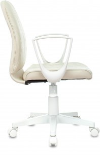 Кресло Бюрократ CH-W327 слоновая кость OR-10 эко.кожа крестов. пластик пластик белый