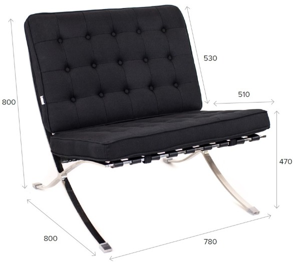 Диван офисный Everprof Barcelona-1 Экокожа Черный