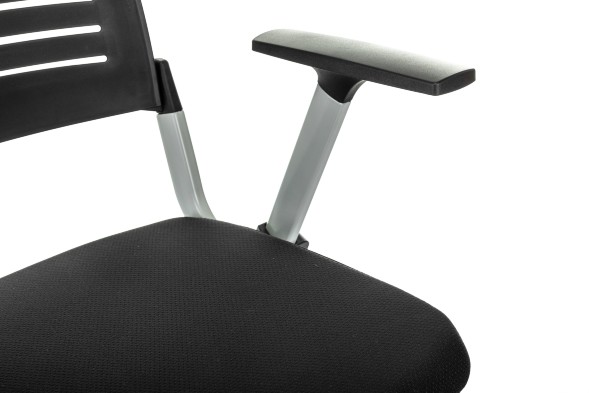 Стул Бюрократ X-Click черный на ножках металл серый