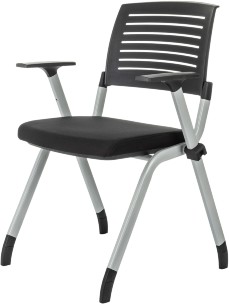 Стул Бюрократ X-Click черный на ножках металл серый