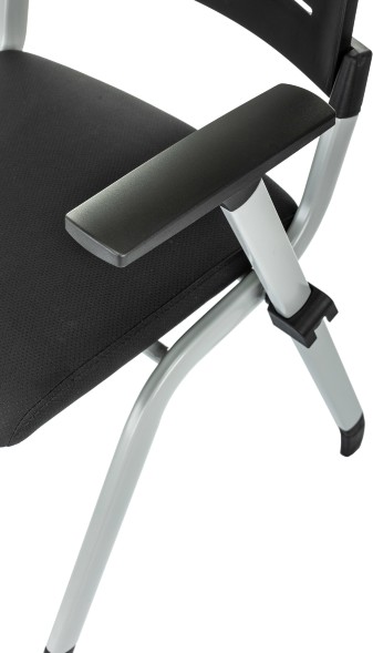 Стул Бюрократ X-Click-PP черный со столиком на ножках металл серый