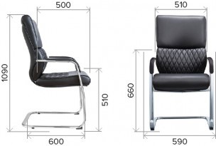 Кресло для посетителей Everprof President CF Экокожа