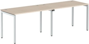 Стол 2-х местный XWST 2470 Бук Тиара/Алюминий 2400х700х750